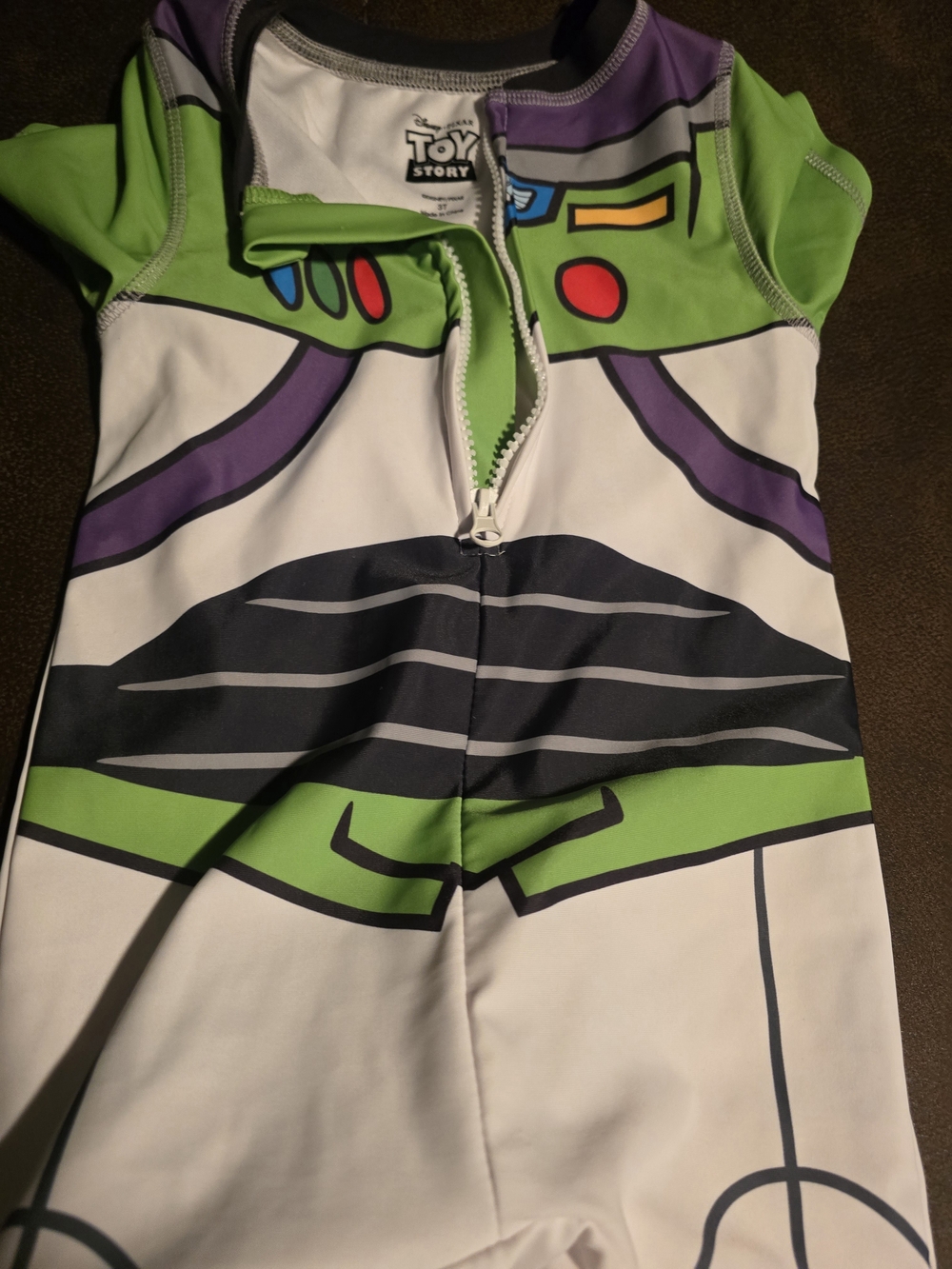 Disney Buzz Lightyear Kids One-Piece Swimsuit - Green/White/Purple